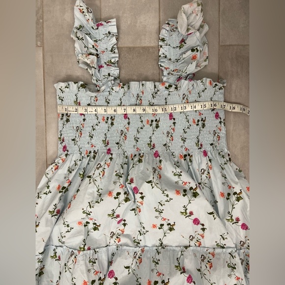 Hill House The Ellie Nap Midi Dress in Pond Floral Light Blue Size 2XL - Picture 9 of 11